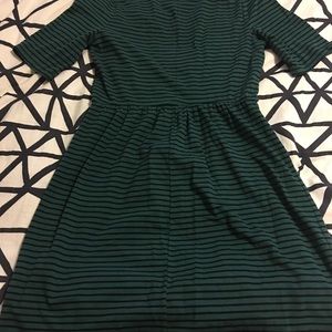 Old navy dark green striped dress